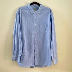 Oleg Cassini Blue Button Up Shirt Size XL